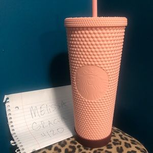 Starbucks Matte Pink studded USA